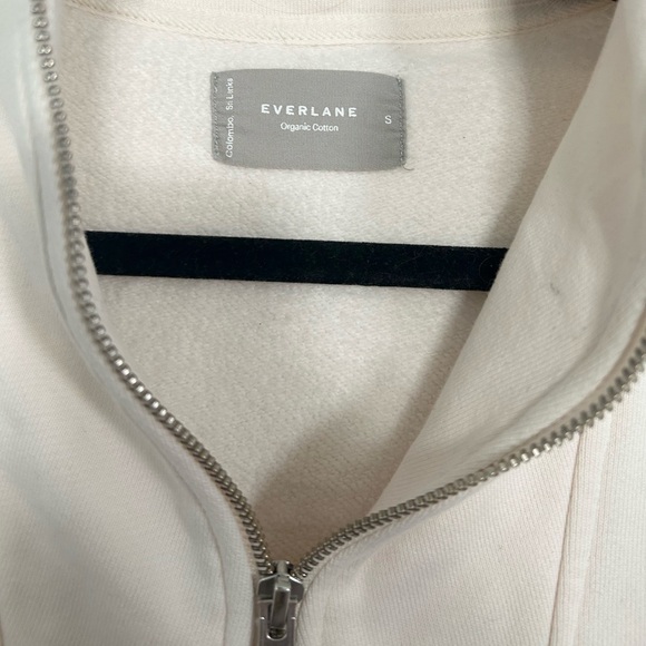 Everlane The Track Half Zip in White - Picture 2 of 4